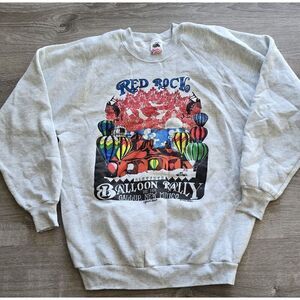 Vintage sweatshirt 1991 Red Rock Rally  adult L hot air balloons USA New Mexico